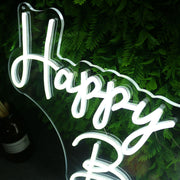 Happy Birthday Brittany White Neon Sign