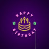 Happy Birthday Cake Neon Sign