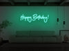 Happy Birthday Cursive Neon Sign