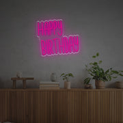 Happy Birthday For Family LED Neon Sign