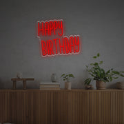 Happy Birthday For Family LED Neon Sign