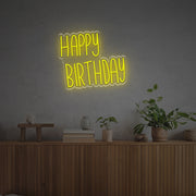 Happy Birthday For Family LED Neon Sign