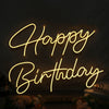 Happy Birthday Yellow Neon Sign