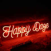 Happy Daze red Neon Sign