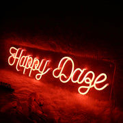 Happy Daze red Neon Sign