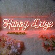 Happy Daze red Neon Sign