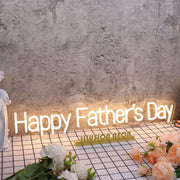 Happy Father's Day Yellow Neon Sign