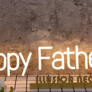 Happy Father's Day Yellow Neon Sign