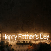 Happy Father's Day Yellow Neon Sign