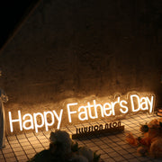 Happy Father's Day Yellow Neon Sign