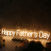 Happy Father's Day Yellow Neon Sign