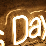 Happy Father's Day Yellow Neon Sign