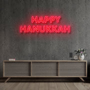 Happy Hanukkah Neon Sign