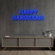 Happy Hanukkah Neon Sign