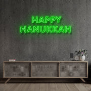 Happy Hanukkah Neon Sign