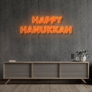 Happy Hanukkah Neon Sign