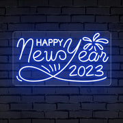 Happy New Year 2023 Fireworks Neon Sign