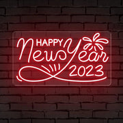 Happy New Year 2023 Fireworks Neon Sign