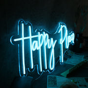 Happy Place Blue Neon Sign