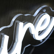 Haris Friseure White Neon Sign