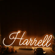 Harrell Yellow Neon Sign