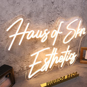 Haus Of Skn Esthetics Yellow Neon Sign