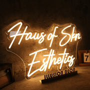 Haus Of Skn Esthetics Yellow Neon Sign