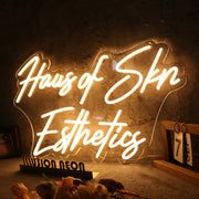 Haus Of Skn Esthetics Yellow Neon Sign