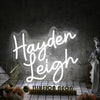 Hayden Leigh White Neon Sign