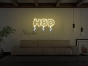 HBD Happy Birthday Neon Sign