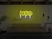 HBD Happy Birthday Neon Sign