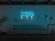 HBD Happy Birthday Neon Sign