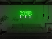 HBD Happy Birthday Neon Sign