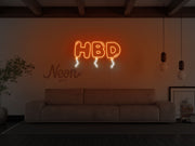 HBD Happy Birthday Neon Sign