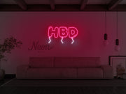 HBD Happy Birthday Neon Sign