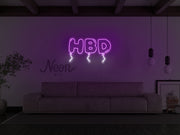 HBD Happy Birthday Neon Sign