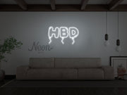 HBD Happy Birthday Neon Sign