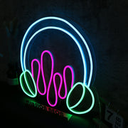 Headphone With Music Neon Sign