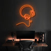 Headphones Line Art Bose Style Neon Sign