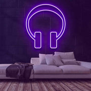 Headphones Neon Sign