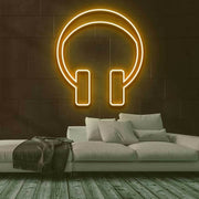 Headphones Neon Sign