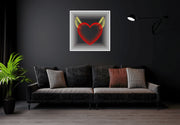 Heart And Horns Infinity Mirror Neon Sign