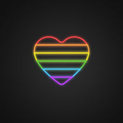 Heart Flag Neon Sign