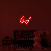 Heart Glasses Neon Sign