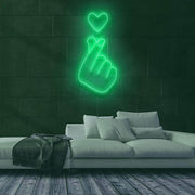 Heart Hands Neon Sign