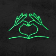 Heart Hands Neon Sign