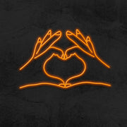 Heart Hands Neon Sign