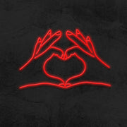 Heart Hands Neon Sign