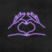 Heart Hands Neon Sign