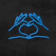 Heart Hands Neon Sign